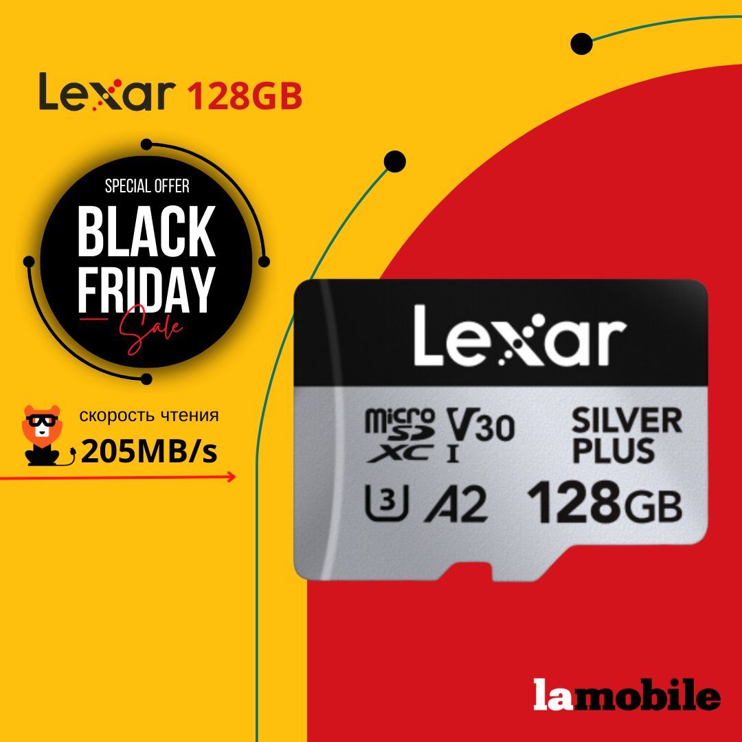 Карта памяти Lexar Professional SILVER PLUS MicroSDXC 128GB UHS-I Card