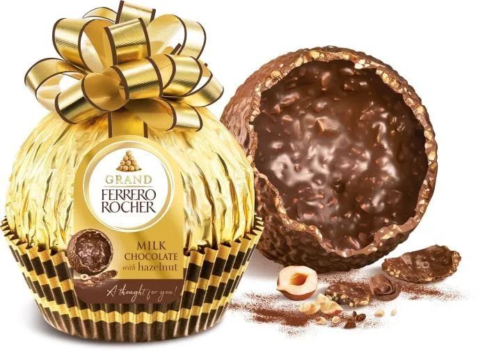 Молочный шоколад Grand Ferrero Rocher в форме шара, 1шт. по 125г.