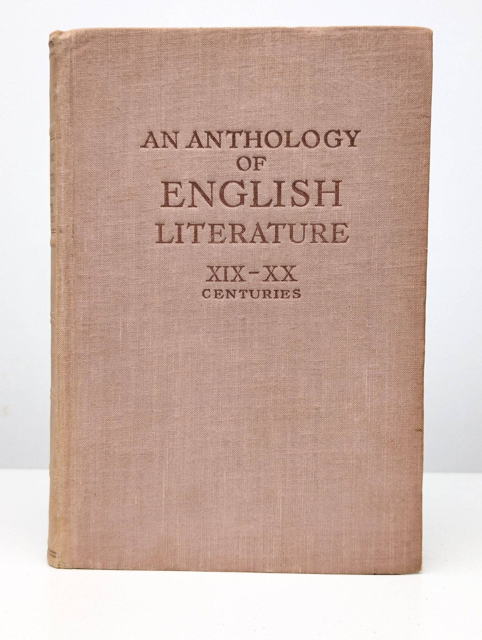 An anthology of English literature XIX-XX centuries