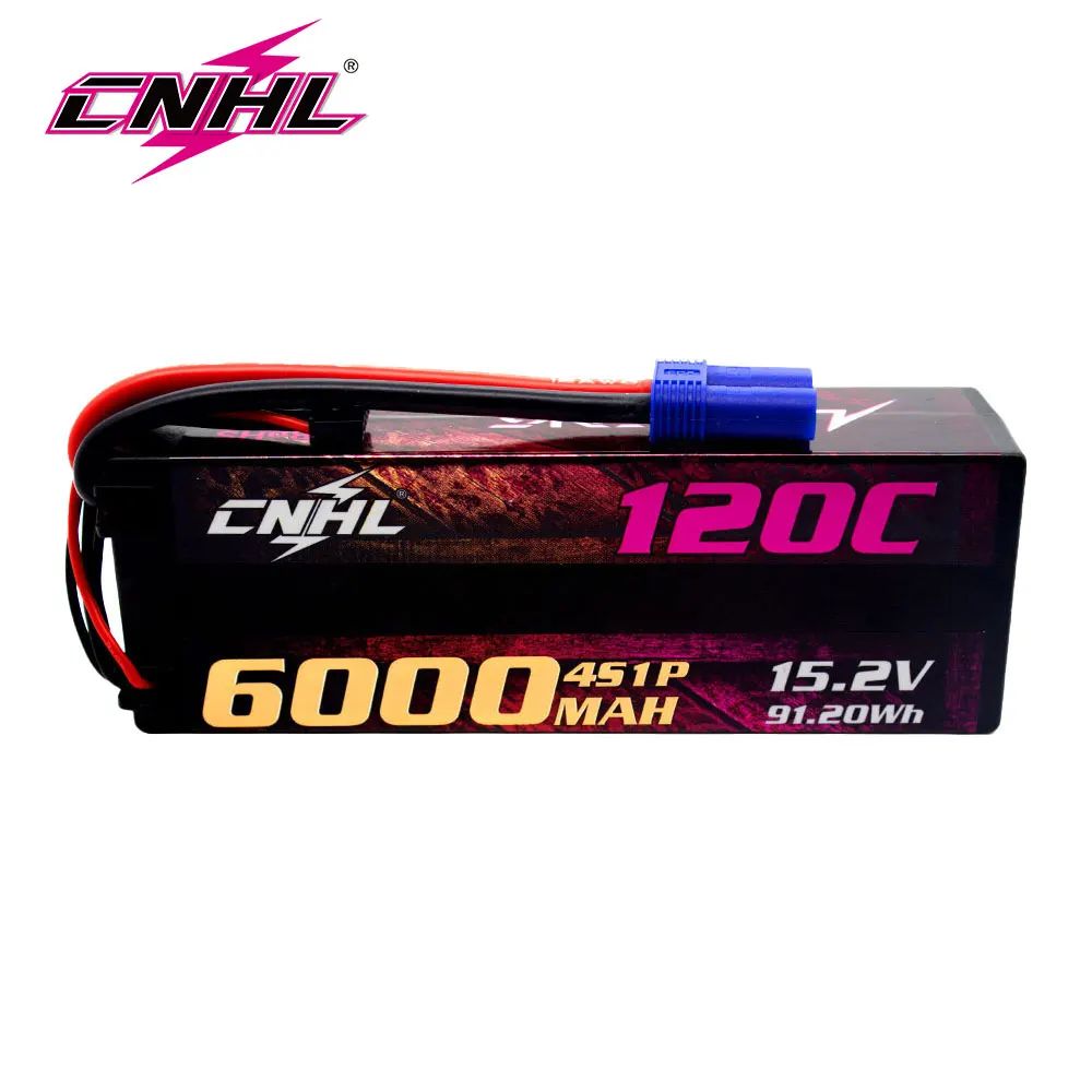 CNHL 2S 3S 4S Lipo аккумулятор 6000 мАч 7,6 В 11,4 В 15,2 В 120C HV Жесткий чехол с вилкой EC5