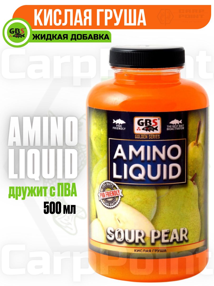 Амино ликвид GBS Baits Amino Liquid Кислая Груша ACID PEAR 0,5л (бутылка)