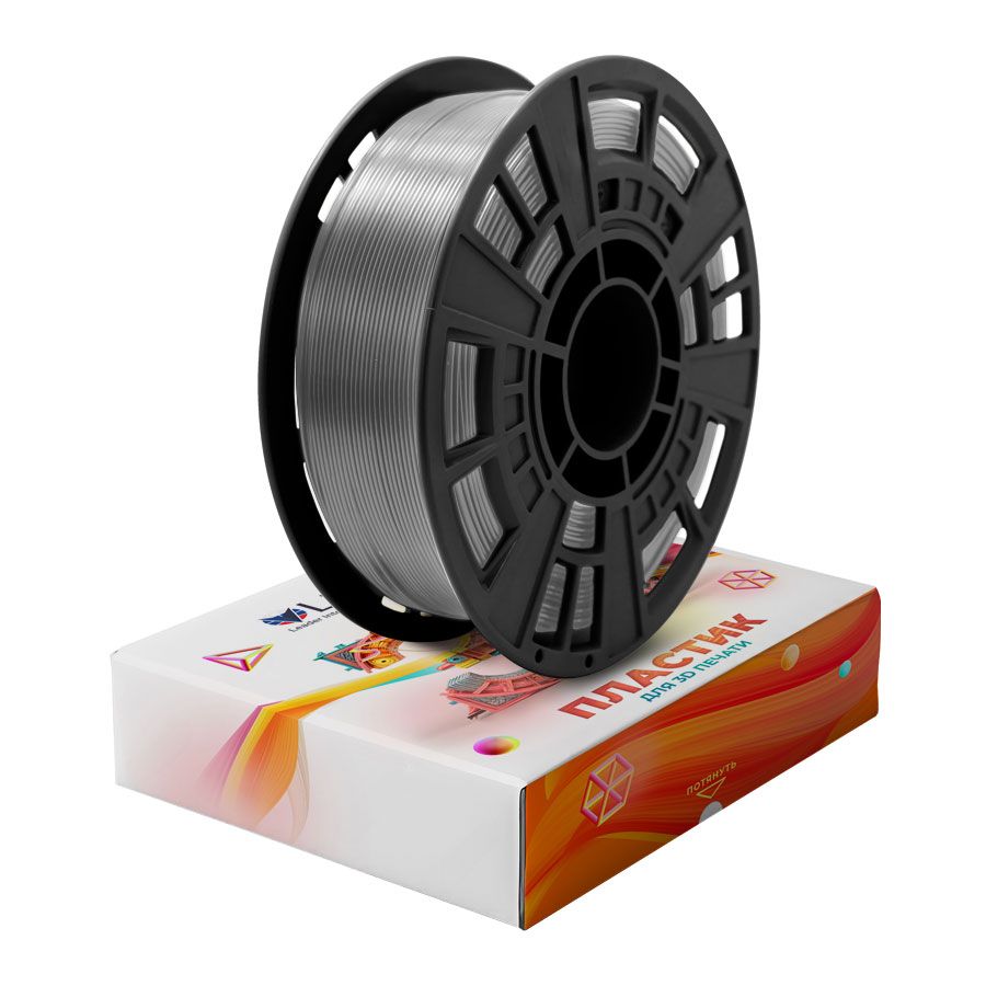 PETG+пластикLIDER-3Dдля3Dпринтера1.75мм,Серый,1кг