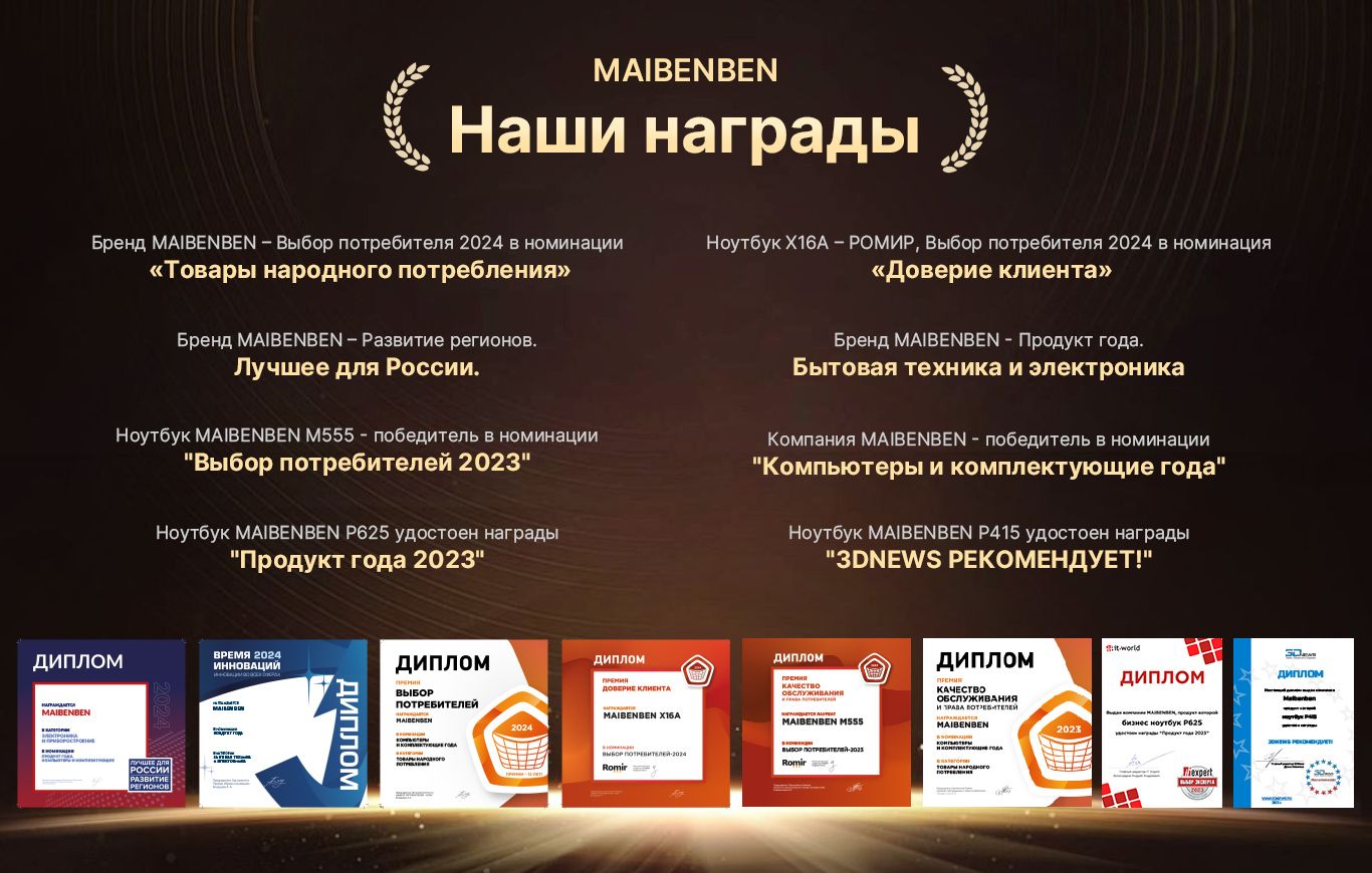 MAIBENBEN Ноутбук M645 R5 4600H FHD(1920x1200) IPS 60Hz 100%sRGB 300 c(图1)