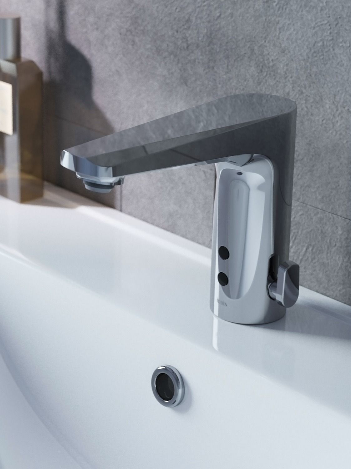 Фото товара на маркетплейсе ozon Сенсорный смеситель для раковины IDDIS, латунь, глянцевый хром, Pulse, PULSBS3i86