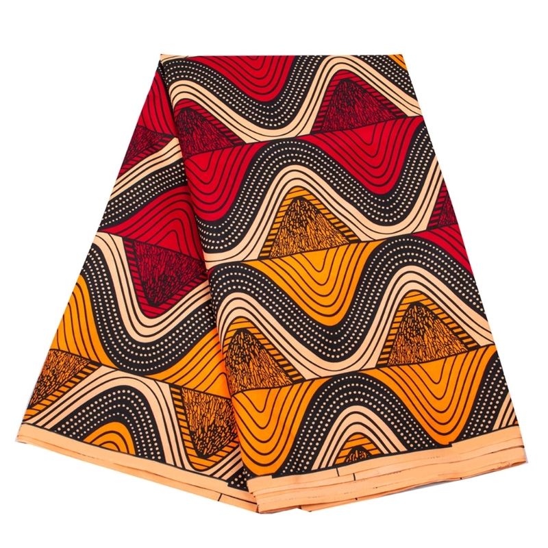 крупный план ткани с африканским геометрическим узором