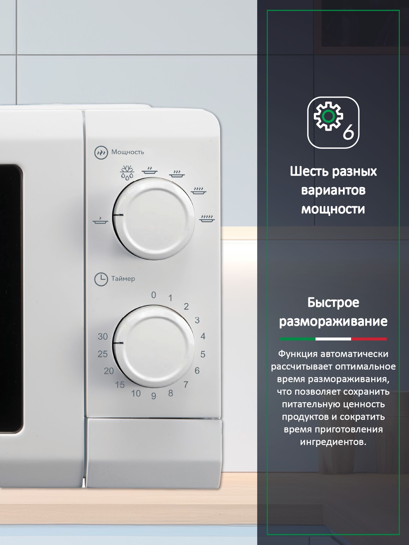 Микроволновка Ardo MNZ20-W2 20 литров ,мощность 700 Вт, таймер , подсв(图2)
