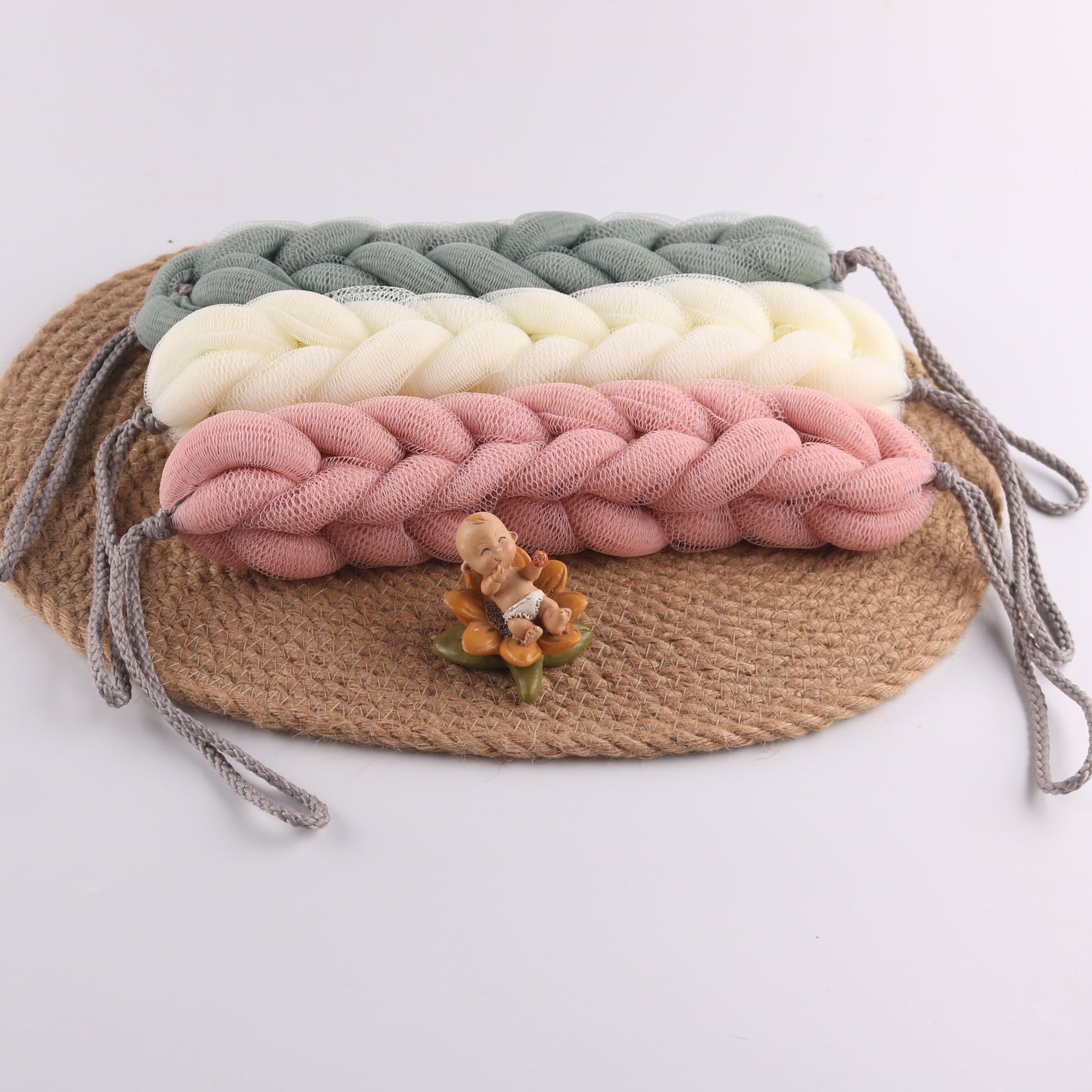 Мочалка для тела косичка массажная мягкая для душа для бани-2шт(图1)