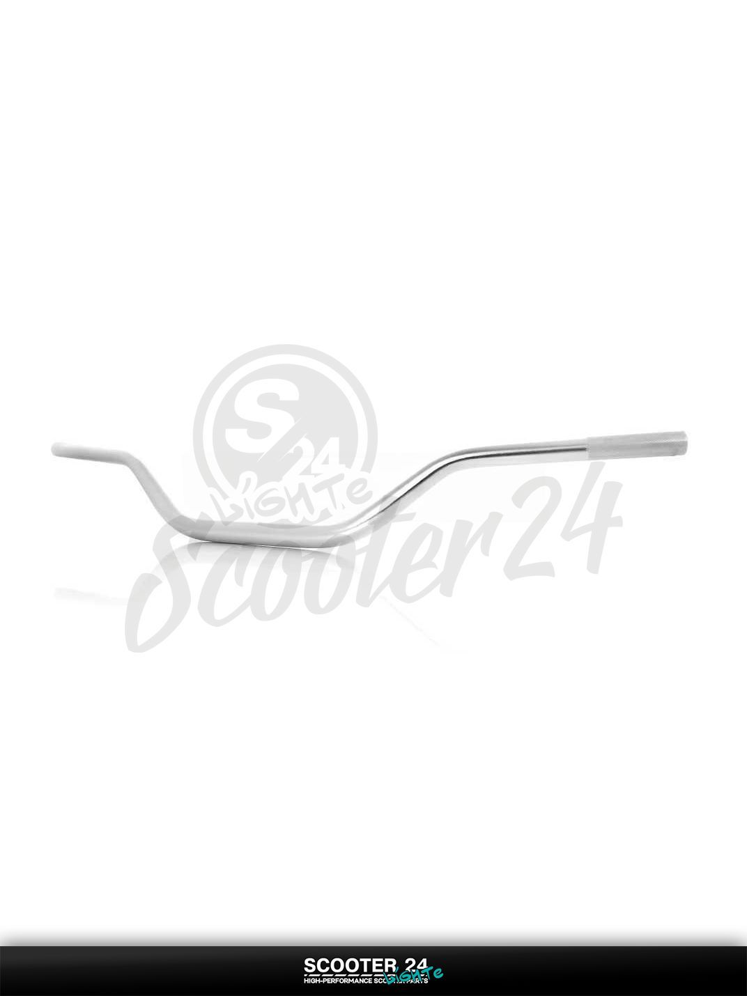 Руль универсальный, стайлинговый, ручки d22, центр d28 (серый) на мотоцикл мопед и скутер / эндуро / питбайк