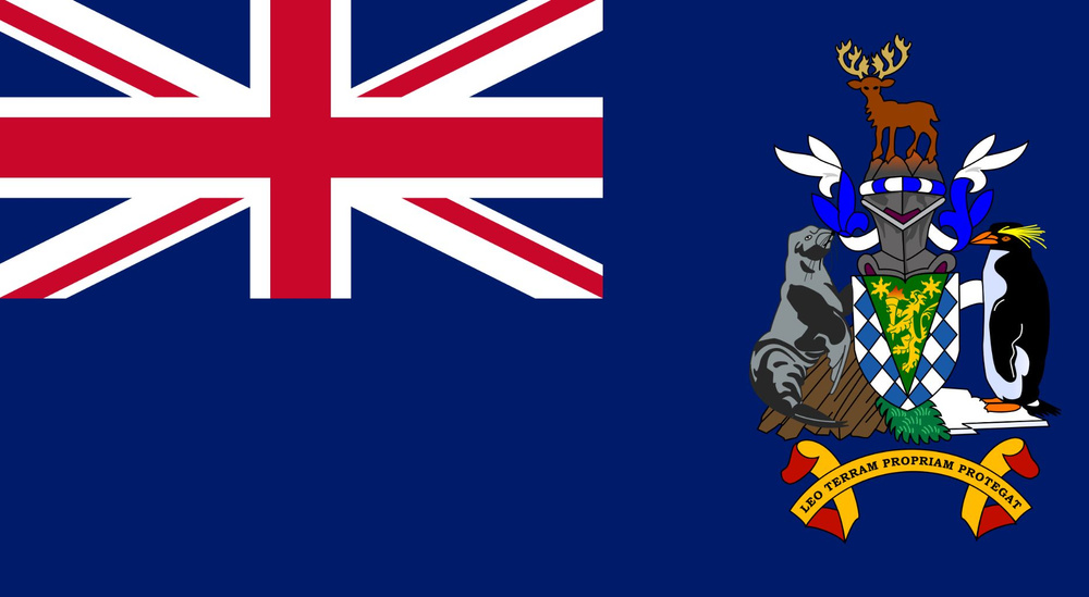 Флаг Южной Георгии и Южных Сандвичевых островов 80х120 см с люверсами  #1