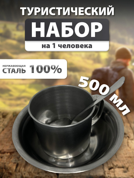 Походный набор туристической посуды на 1 персону - купить с доставкой ...