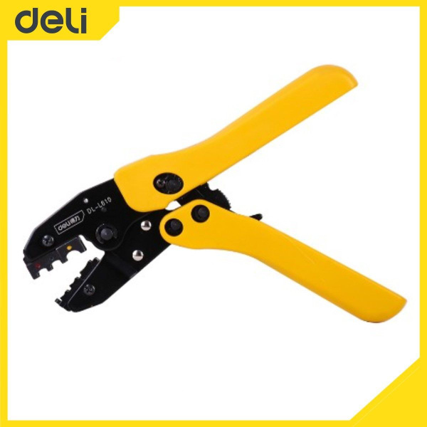 Обжимные клещи для наконечников Deli Tools пресс-клещи с храповым ...