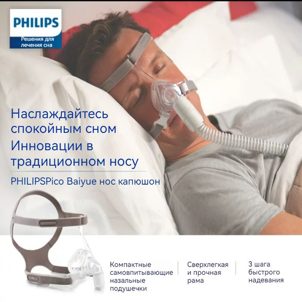 Аксессуары для дыхания Назальная маска Philips Pico Snore Stopper XL ...