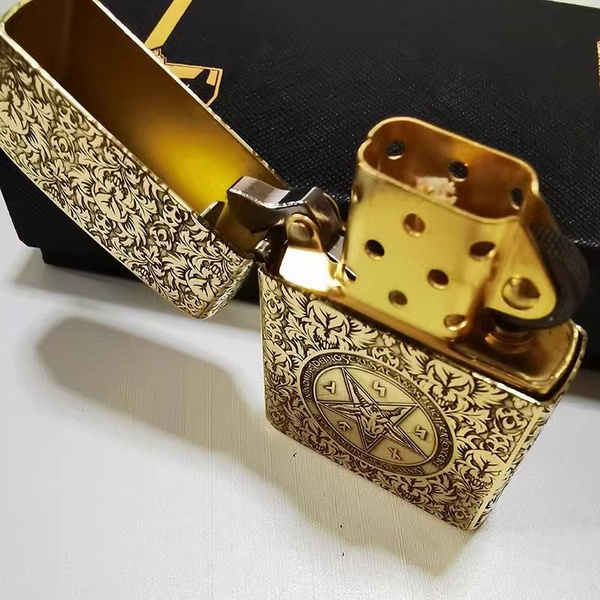 Бензиновые зажигалки Zorro, гравированные рисунки сатанинских гимнов ...