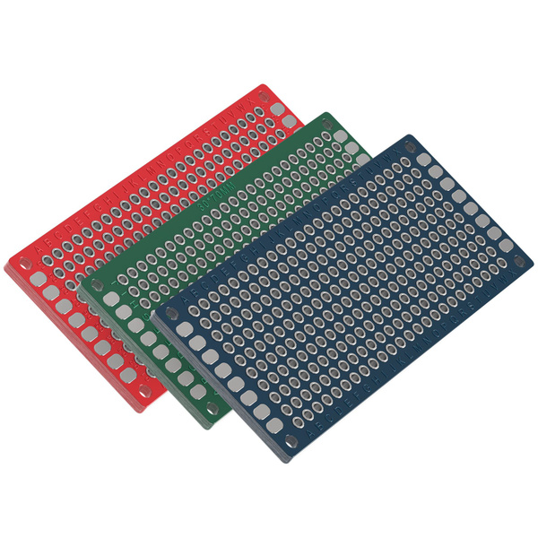 Набор печатных макетных плат 3x7 см, двухсторонняя для пайки GSMIN PCB1 ...