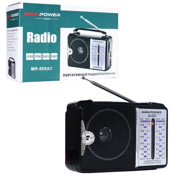 Радиоприемник Переносной MRM-POWER MR-606AC (AM/FM/SW1-2) проигрыватель ...
