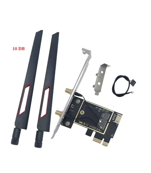 Fenvi Антенна для сетевого оборудования Переходник M.2 to PCIE для Wi ...