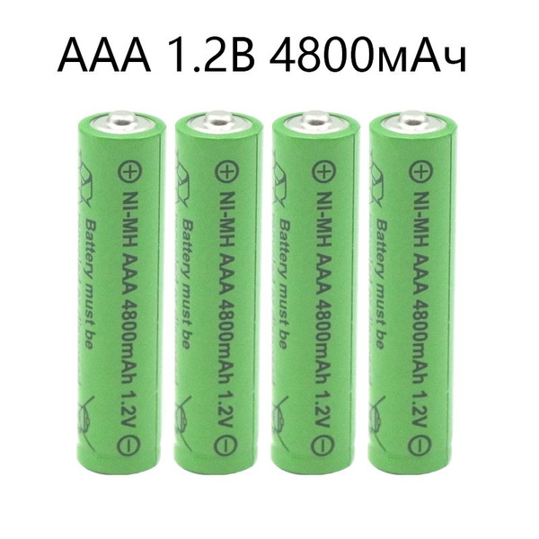 Аккумуляторная батарейка AAA, 1,2 В, 4800 мАч, 60 шт - купить с ...