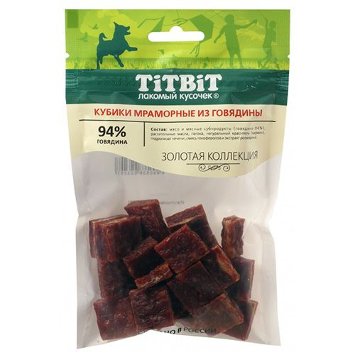 Titbit Золотая коллекция / Лакомство Титбит для собак Кубики мраморные ...