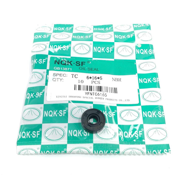 Манжетное уплотнение TC 6X16X5 производитель NQK.SF (6x16x5) - арт. TC ...