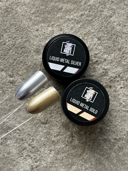 Набор гель-красок для ногтей Liquid Metal (Silver&Gold) TopShopNails ...