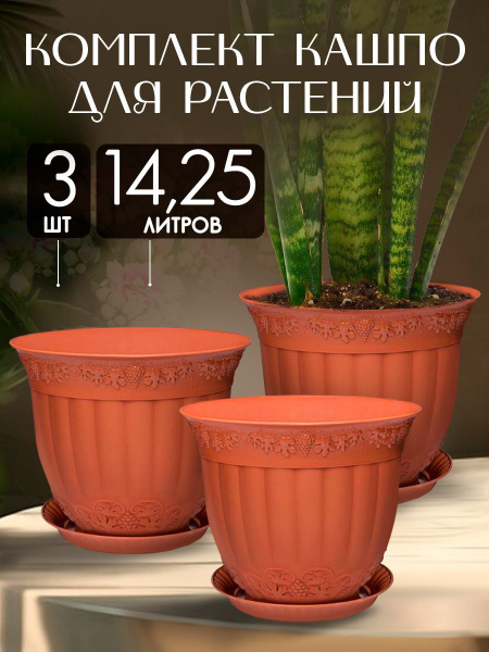 Горшок, кашпо для цветов растений, цветочный пластиковый для балкона ...