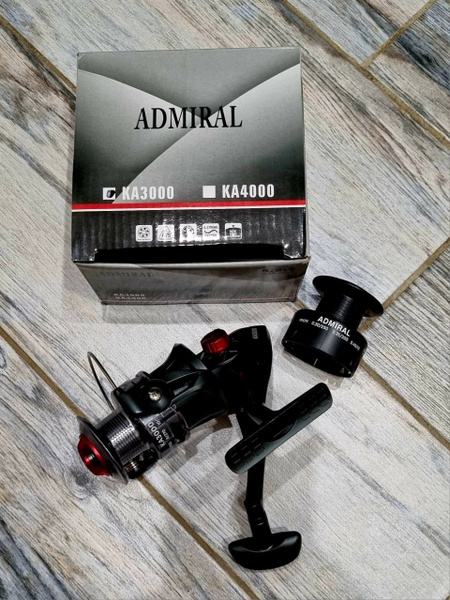 Катушка Admiral для спиннинга, Безынерционная, 3000, Передний фрикцион ...