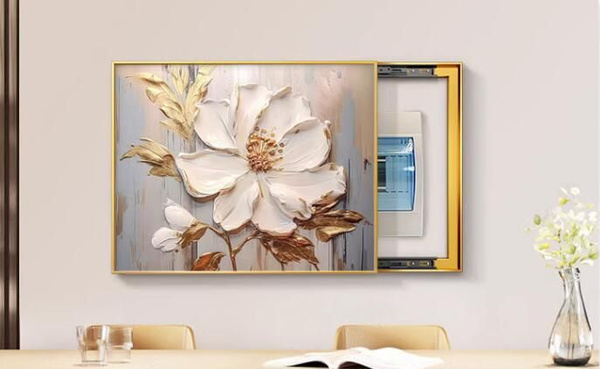 Крышка электросчетчика, внутренняя электрическая панель, скрытые ...