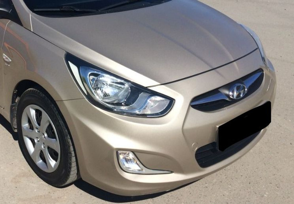 бампер передний Хендай Солярис (10-14) Stone Beige - купить с доставкой ...
