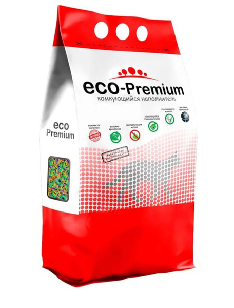 Eco Premium Тутти-Фрутти / Наполнитель Эко Премиум для кошачьего ...