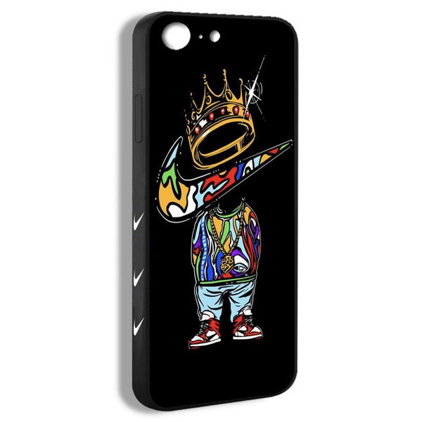чехол для айфон iPhone SE 2020 Многоэлементный логотип Nike Crown Trend ...