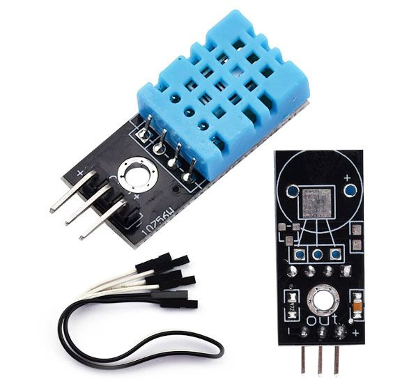 Датчик влажности и температуры DHT11 + кабель для подключения, Arduino ...