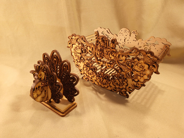 Набор "Павлин" конфетница и салфетница - купить с доставкой по выгодным ...