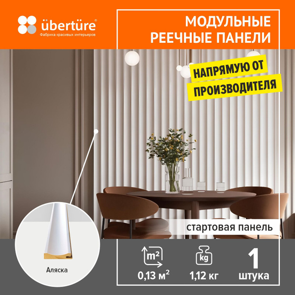 Стартовая реечная декоративная стеновая панель №1942 UBERTURE, 2800*47 ...