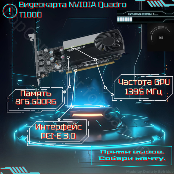 Видеокарта NVIDIA Quadro T1000, 8 ГБ GDDR6, GDDR6 - купить по низким ...