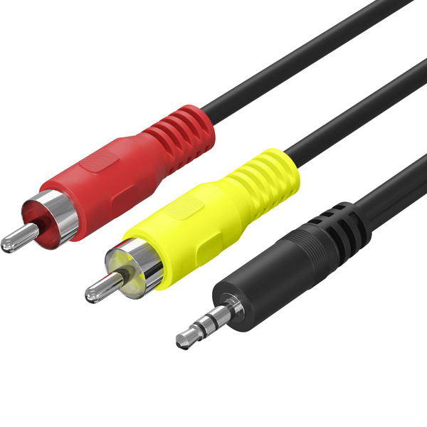Аудио кабель Mini Jack 3.5 мм (M) - 2 x RCA тюльпан (M) 70cм адаптер ...