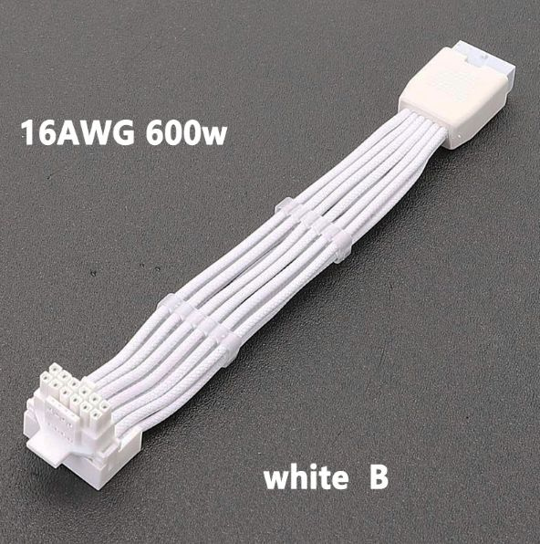 12VHPWR удлинитель с угловым адаптером 90 градусов в оплетке PCIe 5.0 ...
