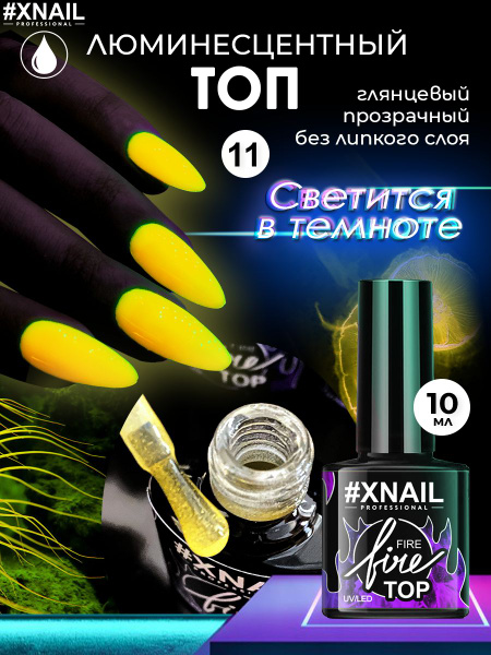 Характеристики Топ для ногтей / Люминисцентный/ Светиться в темноте ...