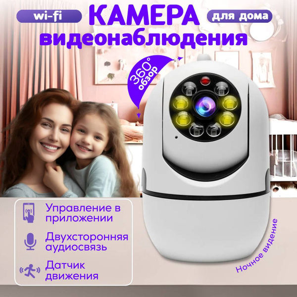 Видеоняня WiFi беспроводная с датчиком движения и звука/IP камера ...