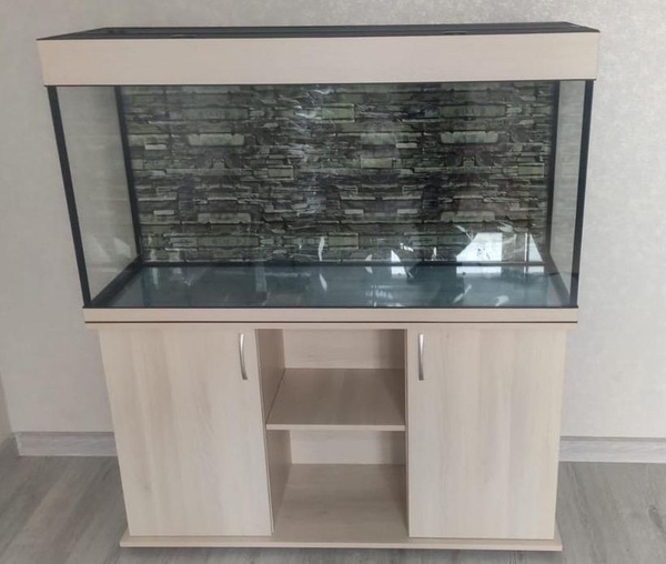 Аквариум 200 литров с тумбой AquariumBest цвет Беленый дуб 101х36х58 ...