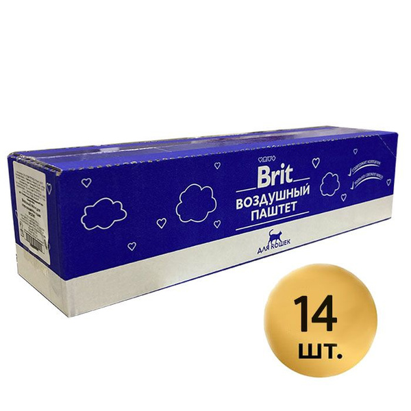 Влажный корм Brit Premium, воздушный паштет для взрослых кошек, с ...