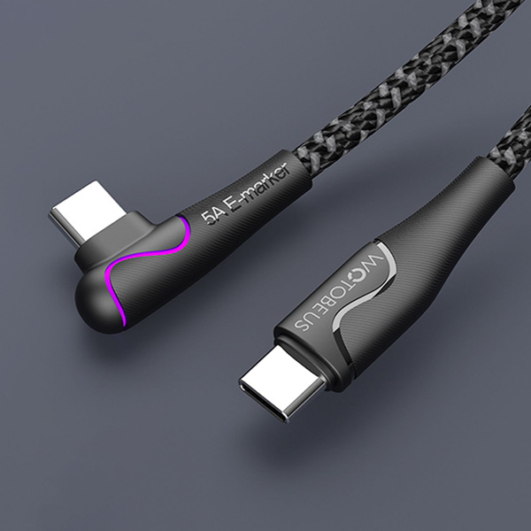 Кабель USB C - USB C 3m / 10ft 100W 5A E - Marker, WOTOBE 10ft LED 7 ...