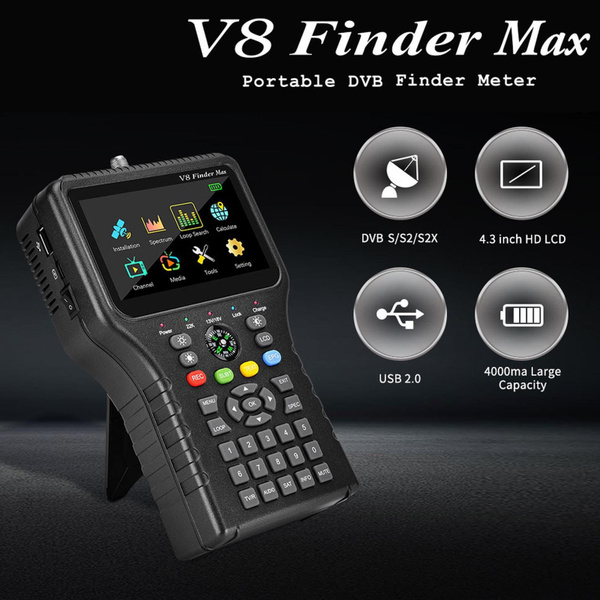 прибор для настройки спутниковых антенн,gtmedia V8 Finder Max,черное ...