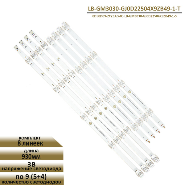 LED подсветка LB-GM3030-GJ0D22504X9ZB49-1-T - купить с доставкой по ...