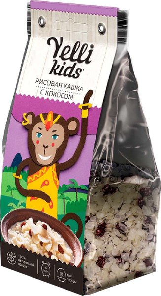 Каша Yelli Kids рисовая с кокосом 100г - купить с доставкой по выгодным ...
