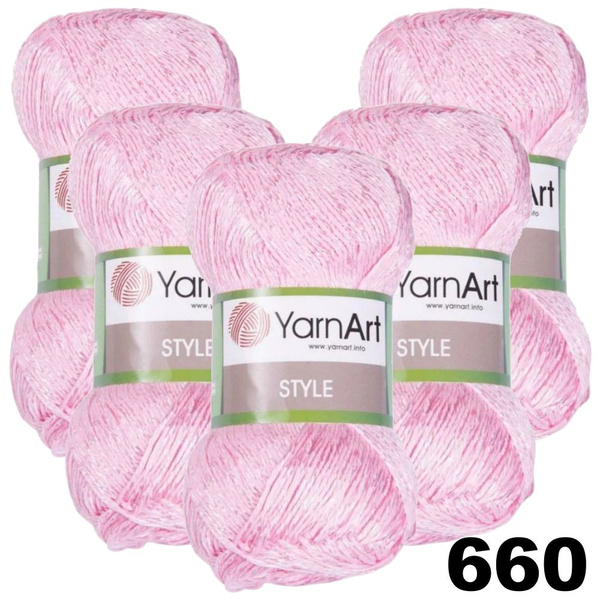 Пряжа YarnArt Style (ЯрнАрт Стайл) / цвет 660 - Нежно-розовый (партия ...