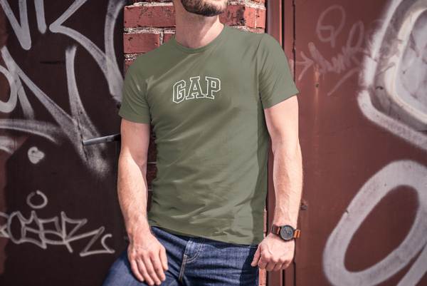 Футболка GAP, размер 56, цвет хаки, 100% хлопок - купить по выгодной ...