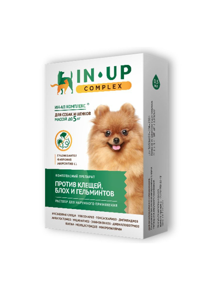 ИН-АП комплекс для собак и щенков до 5 кг, (1 пипетка-0,5 мл) - купить ...