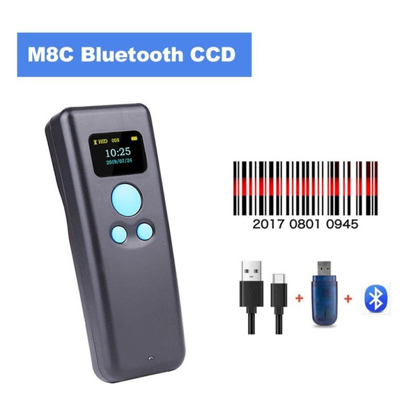 Holyhah M8C Bluetooth 1D Red Light Портативный мини-беспроводной сканер ...