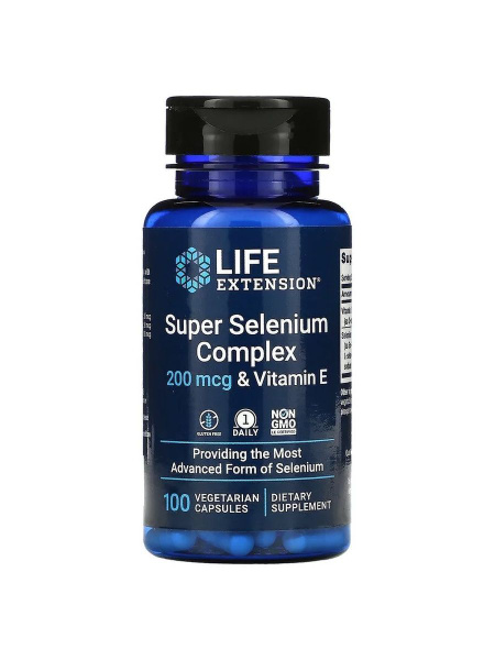 Селен и Витамин Е, Life Extension Super Selenium Complex 200 мкг, 100 ...