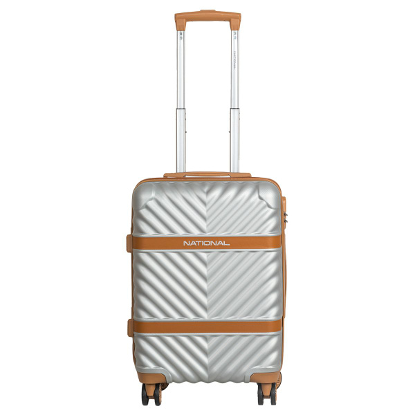 Чемодан Samsonite на колесах S silver white из ABS пластика кодовый ...